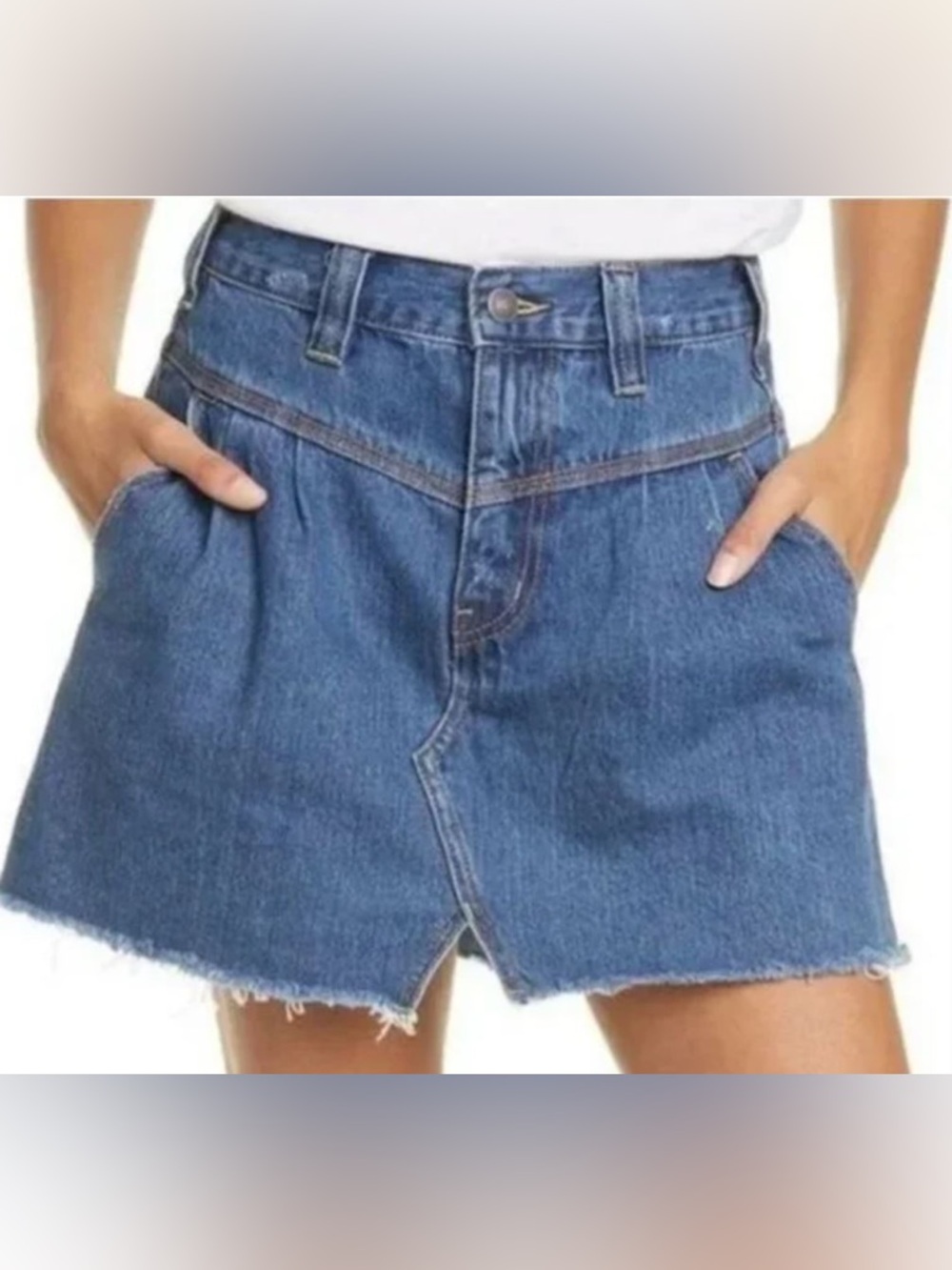 Free People Denim Mini Skirt